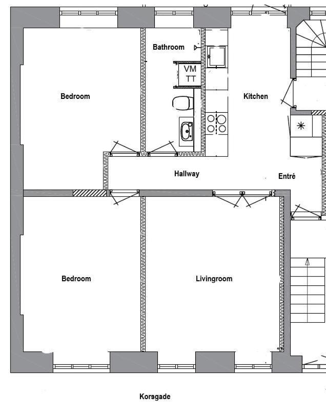 Korsgade Apartments Kopenhagen Kamer foto